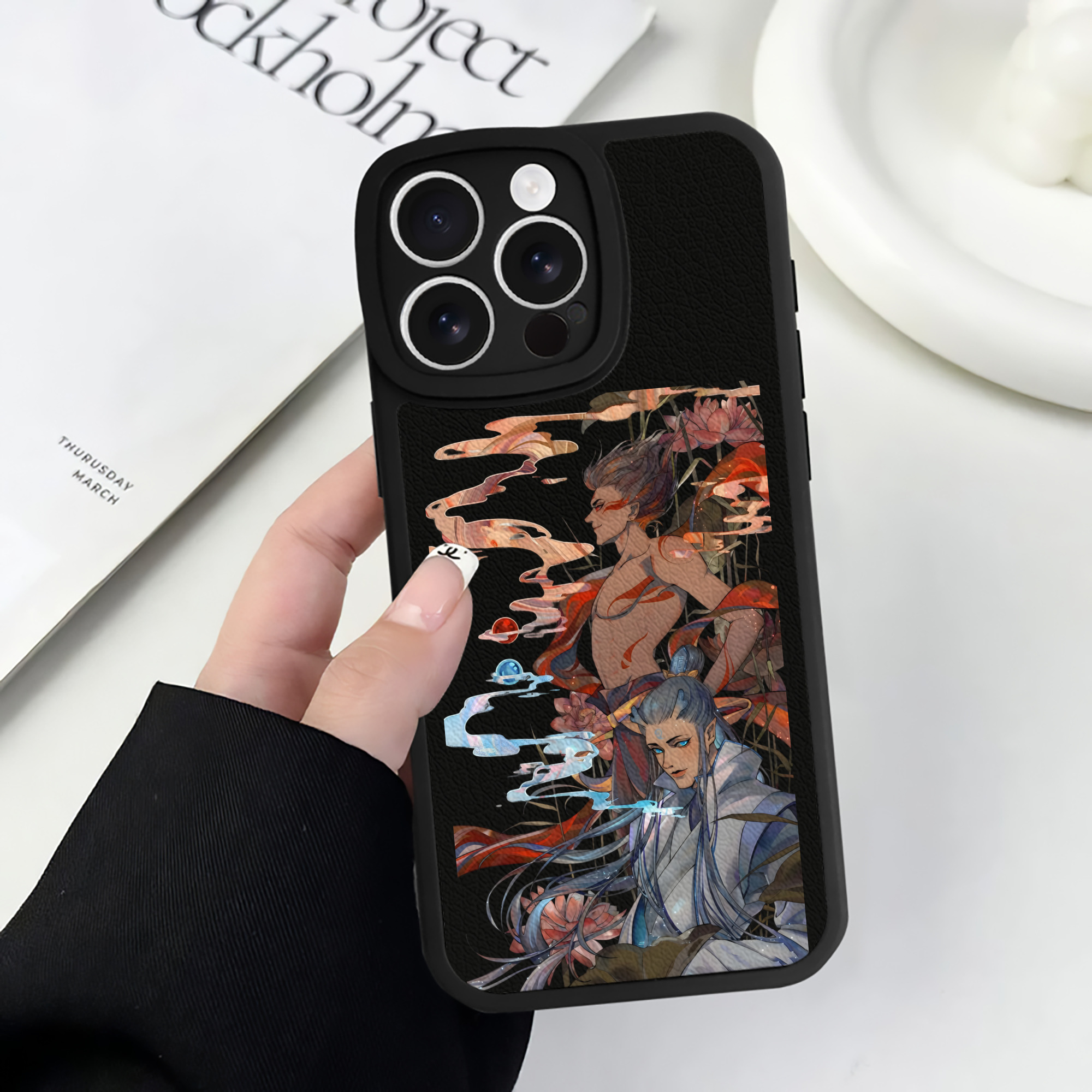 （画像用） Ne Zha 2 ナタ 魔童の大暴れ 【iPhone 16シリーズ対応】シリコンスマホケース（レザー調） 材質：シリコン